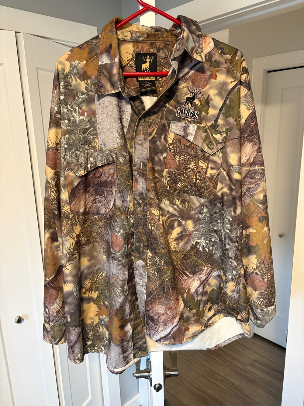 Men's Camo Button-Down Shirt - Brown/Green